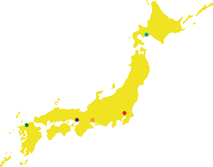 メインとなる5会場、さらにサブヤードを日本全国に展開しております。